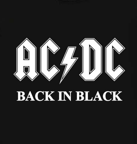 Camiseta Infantil ACDC Black in Black Preta RIFF STUDIO