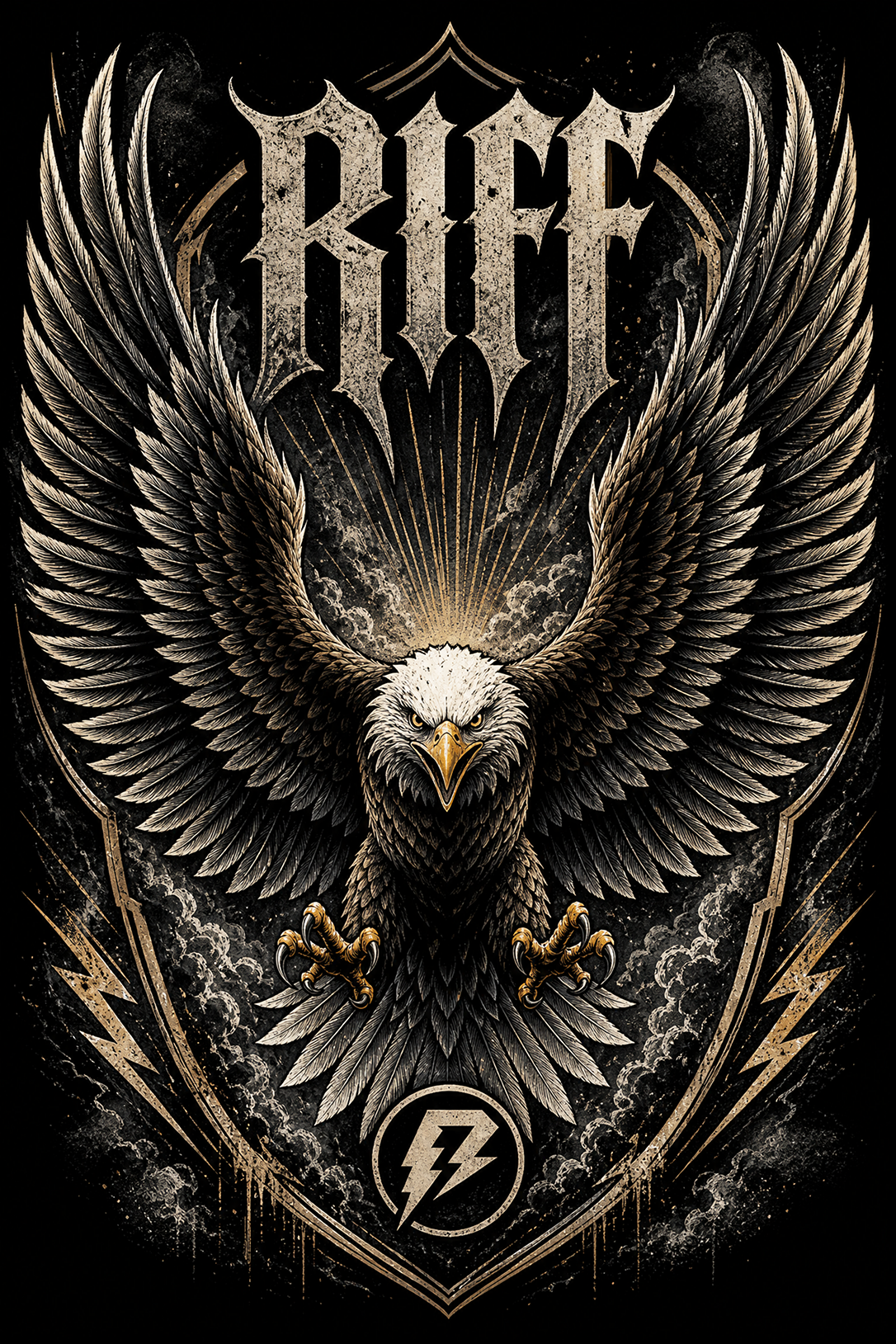 Camiseta Eagle Riff Preta RIFF STUDIO