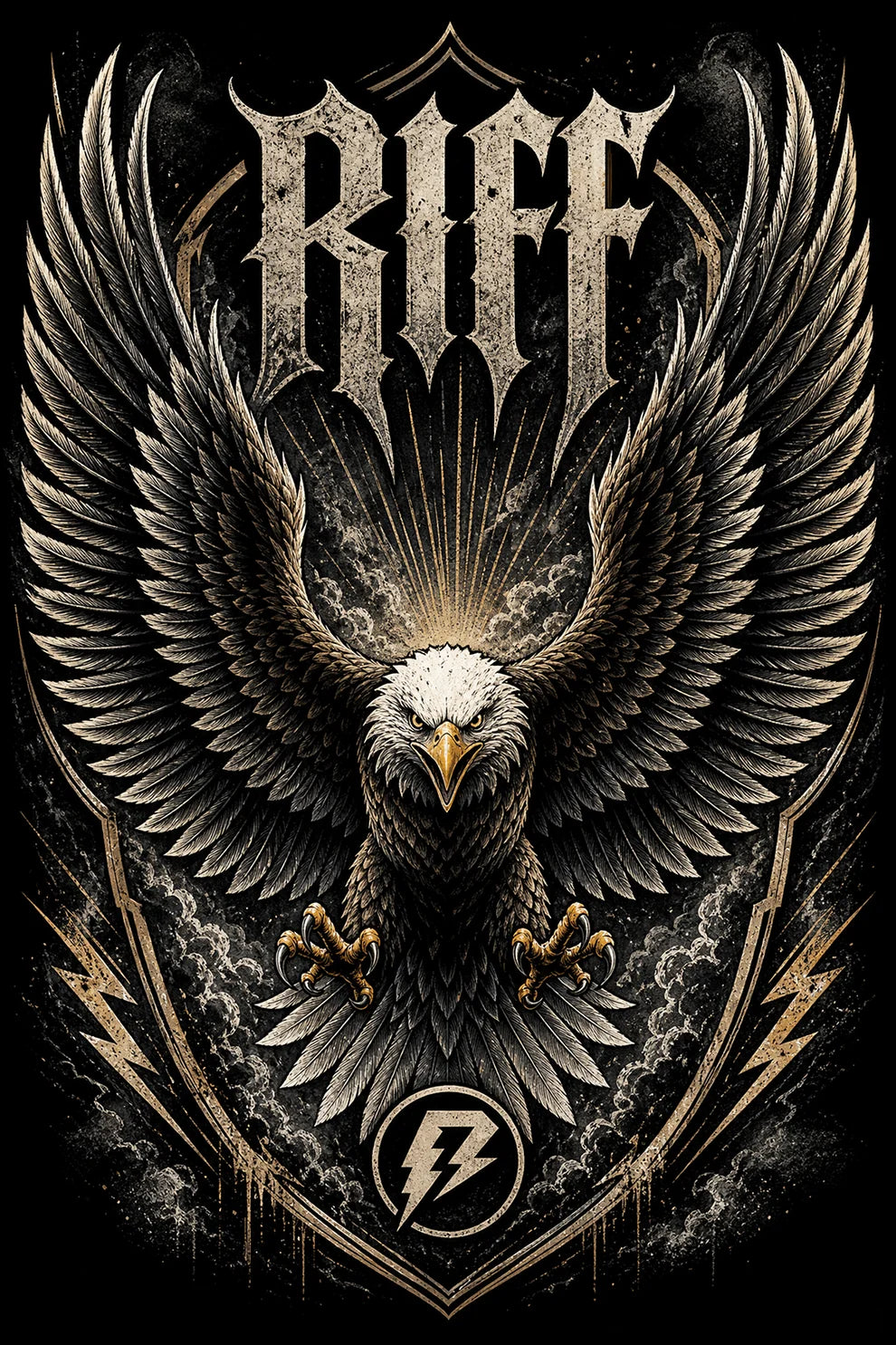 Camiseta Infantil Eagle Riff Preta RIFF STUDIO