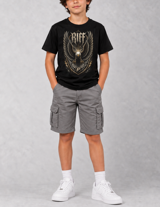 Camiseta Infantil Eagle Riff Preta RIFF STUDIO