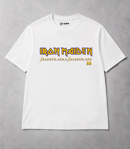 Camiseta IRON MAIDEN 7 Son 88 branca RIFF STUDIO