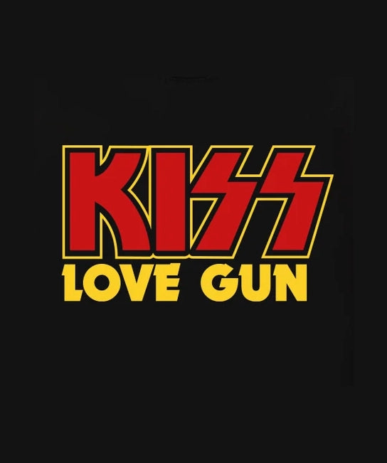 Camiseta KISS Love Gun preta RIFF STUDIO
