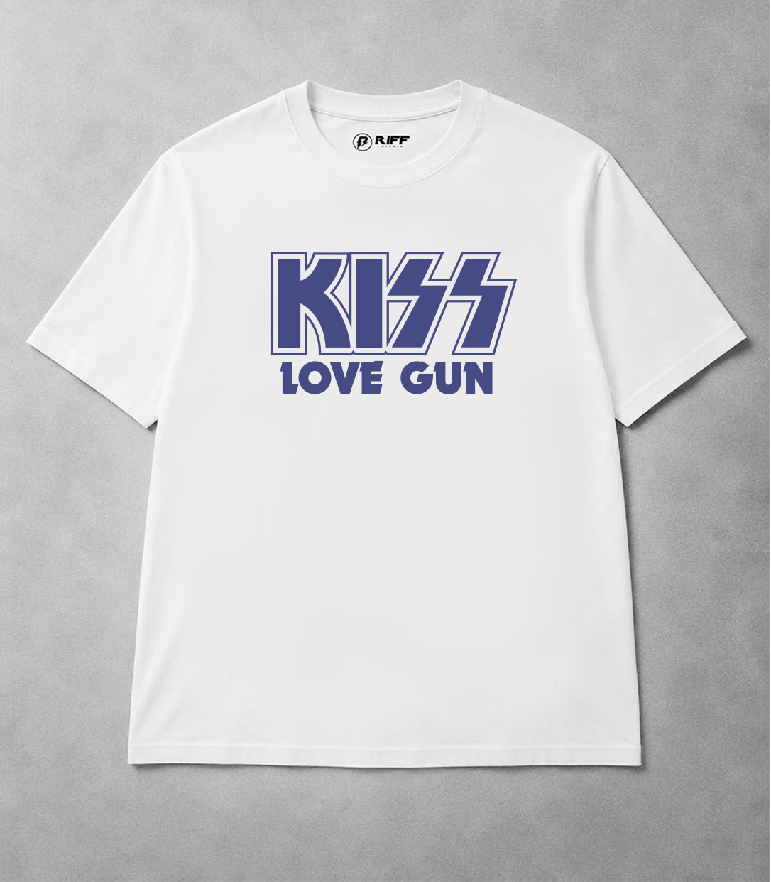 Camiseta KISS LOVE GUN branco RIFF STUDIO