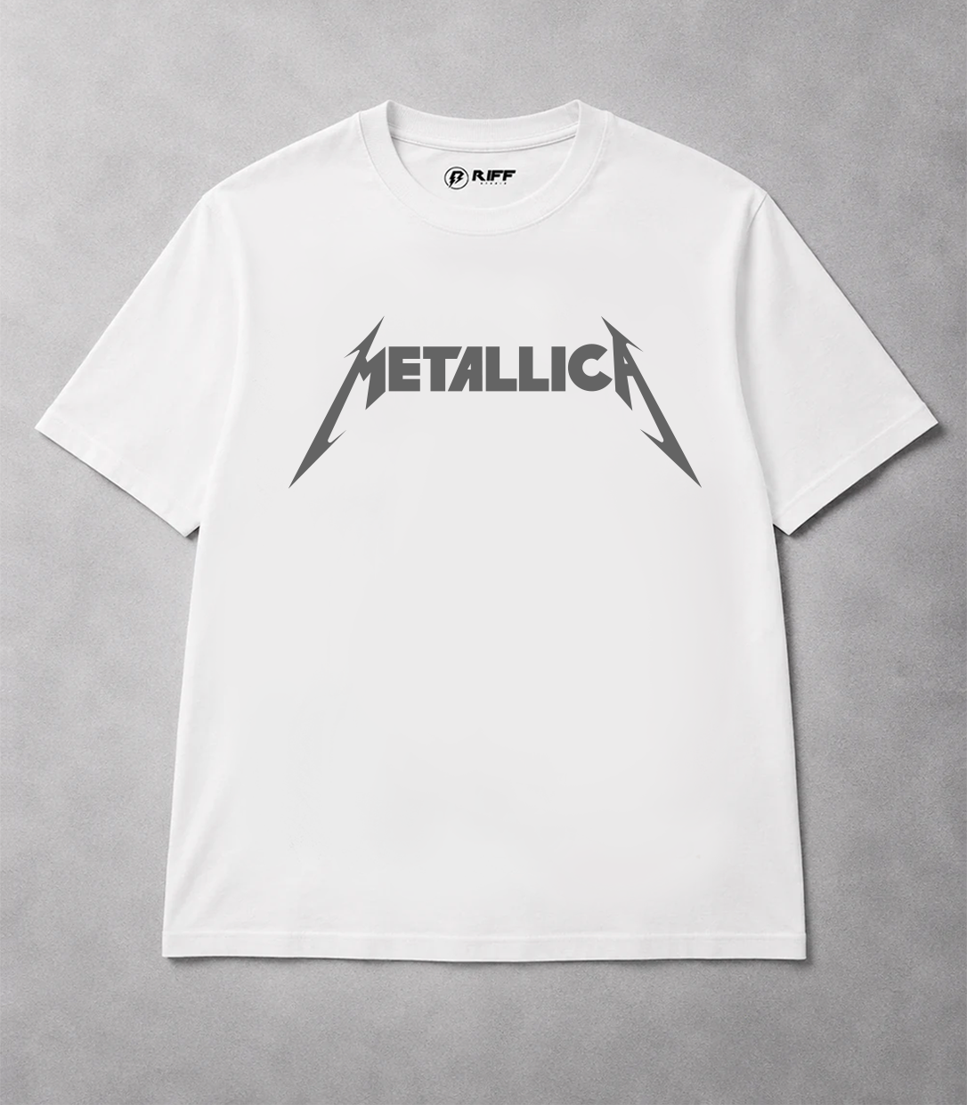 Camiseta METALLICA branca RIFF STUDIO
