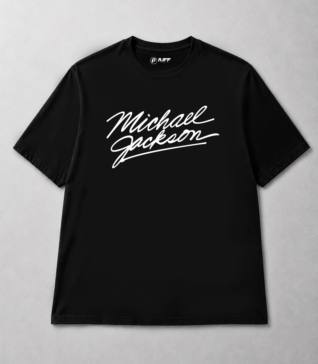 Camiseta MICHAEL JACKSON Assinatura preto RIFF STUDIO