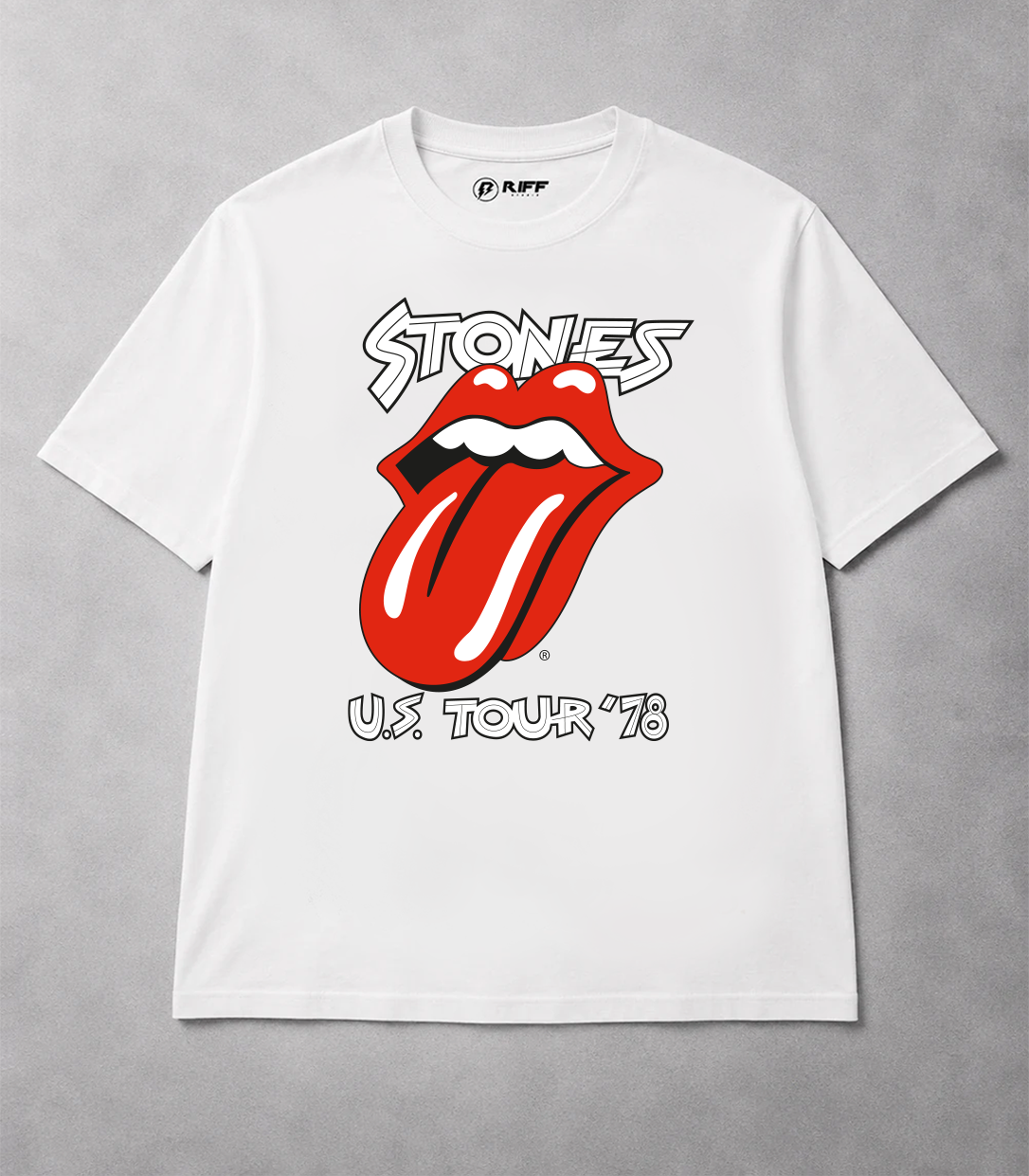 Camiseta THE ROLLING STONES Tour 78 branca RIFF STUDIO