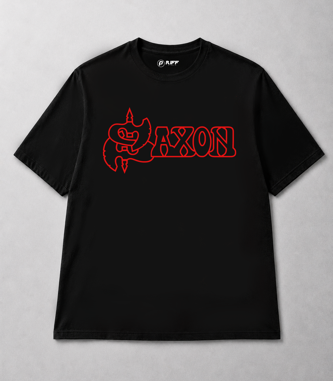 Camiseta SAXON preto RIFF STUDIO