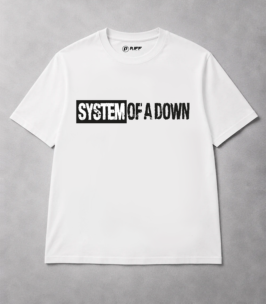Camiseta SOAD branco RIFF STUDIO