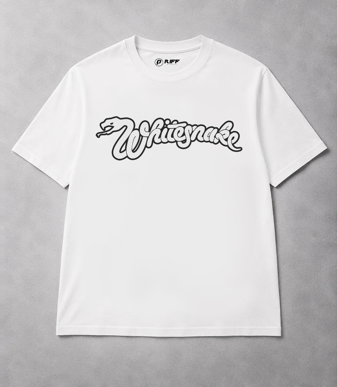 Camiseta WHITESNAKE branco RIFF STUDIO