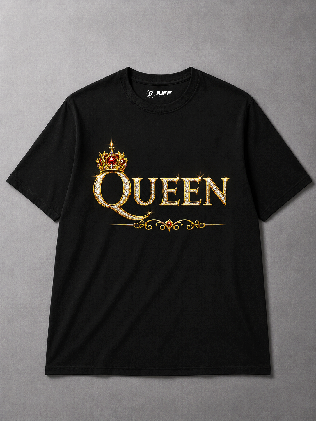 Camiseta Queen Preta RIFF STUDIO