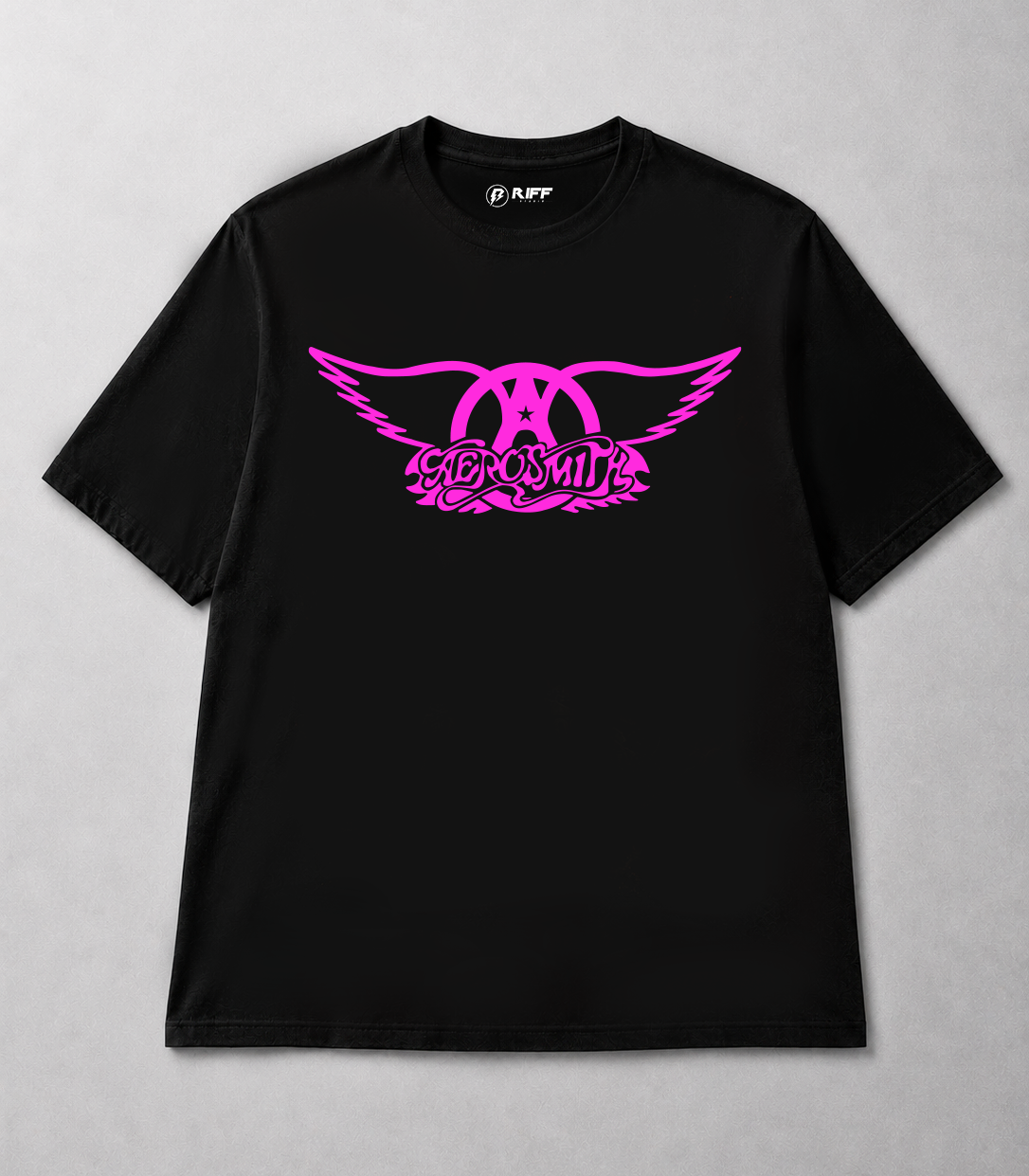 Camiseta AEROSMITH preta RIFF STUDIO