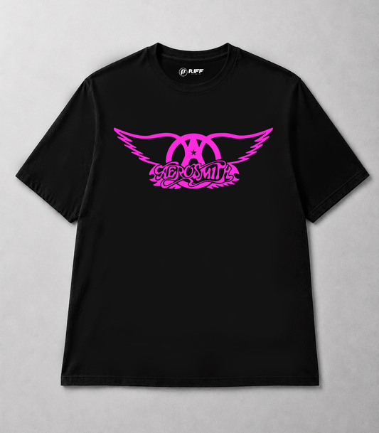 Camiseta AEROSMITH preta RIFF STUDIO