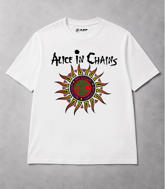 Camiseta Alice in Chains branca RIFF STUDIO