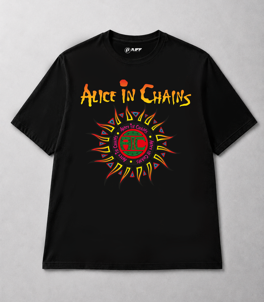 Camiseta Alice in Chains preta RIFF STUDIO