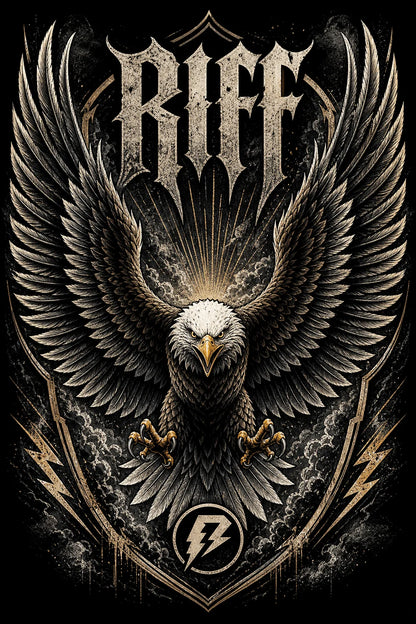 Camiseta Infantil Eagle Riff Preta RIFF STUDIO