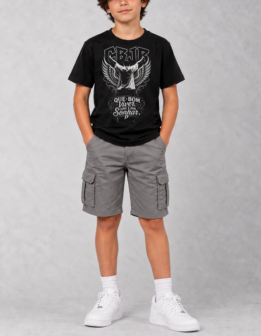 Camiseta Infantil Charlie Brown Jr Chorão Preta RIFF STUDIO