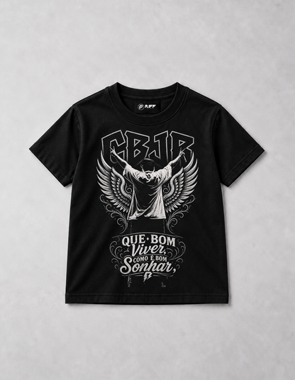 Camiseta Infantil Charlie Brown Jr Chorão Preta RIFF STUDIO
