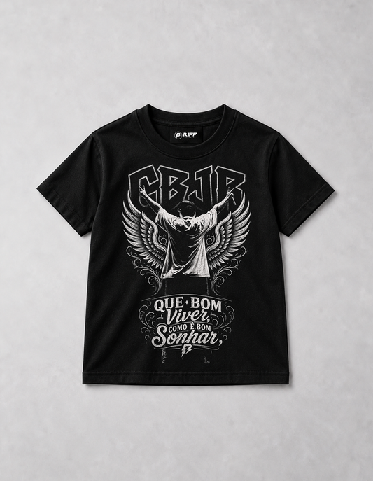 Camiseta Infantil Charlie Brown Jr Chorão Preta RIFF STUDIO