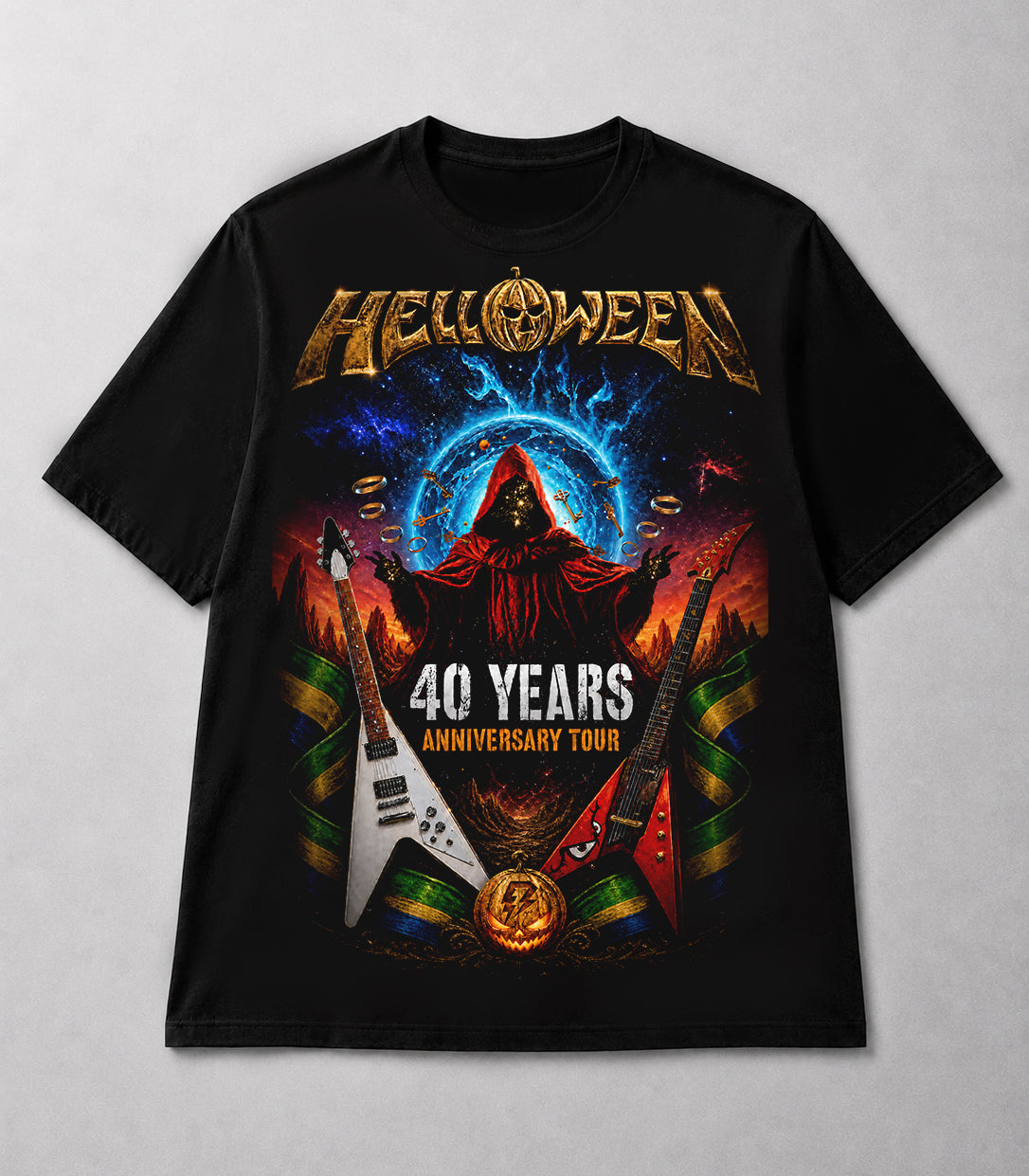 Camiseta Helloween Tour Preta RIFF STUDIO