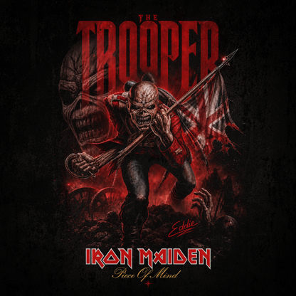 Camiseta The Trooper Vintage Preta RIFF STUDIO