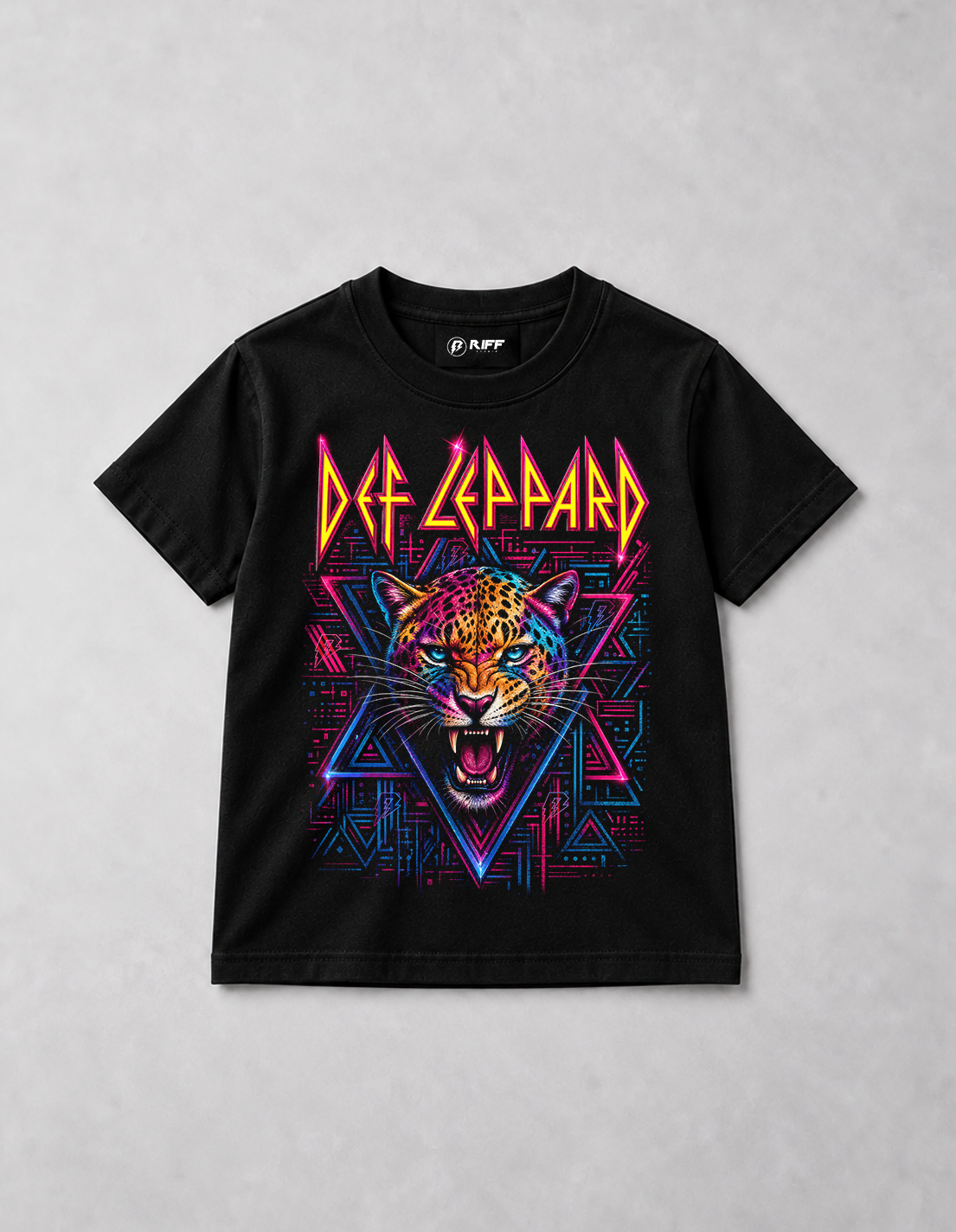 Camiseta Infantil Def Leppard Preta RIFF STUDIO