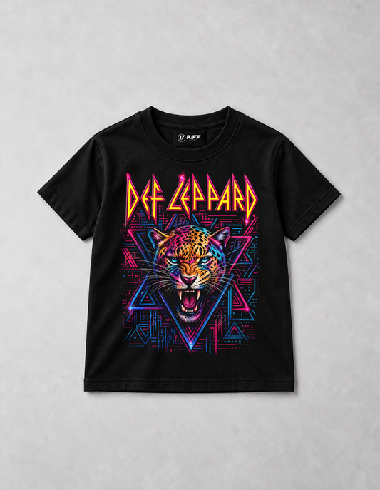 Camiseta Infantil Def Leppard Preta RIFF STUDIO
