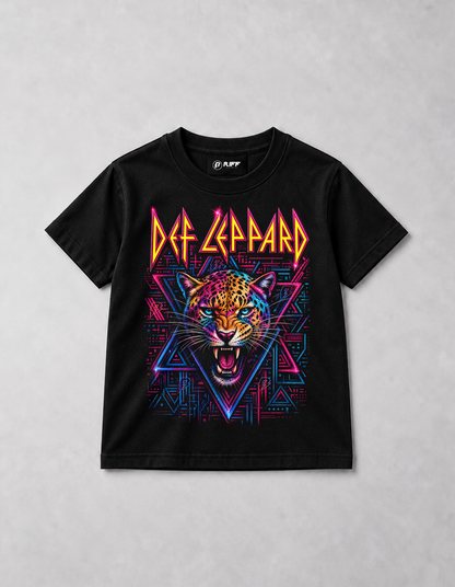 Camiseta Infantil Def Leppard Preta RIFF STUDIO