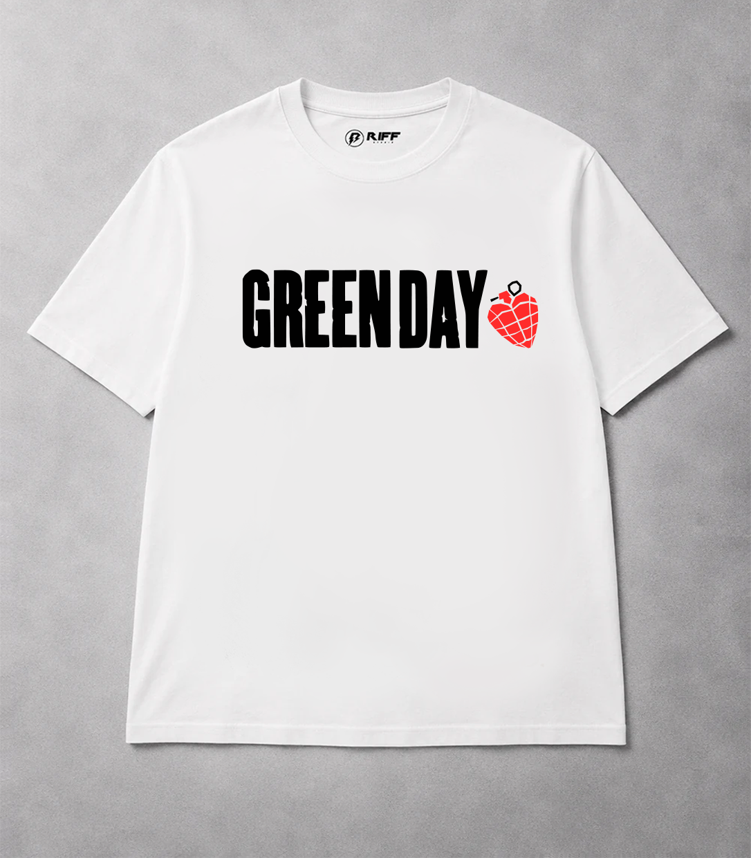 Camiseta GREEN DAY branco RIFF STUDIO