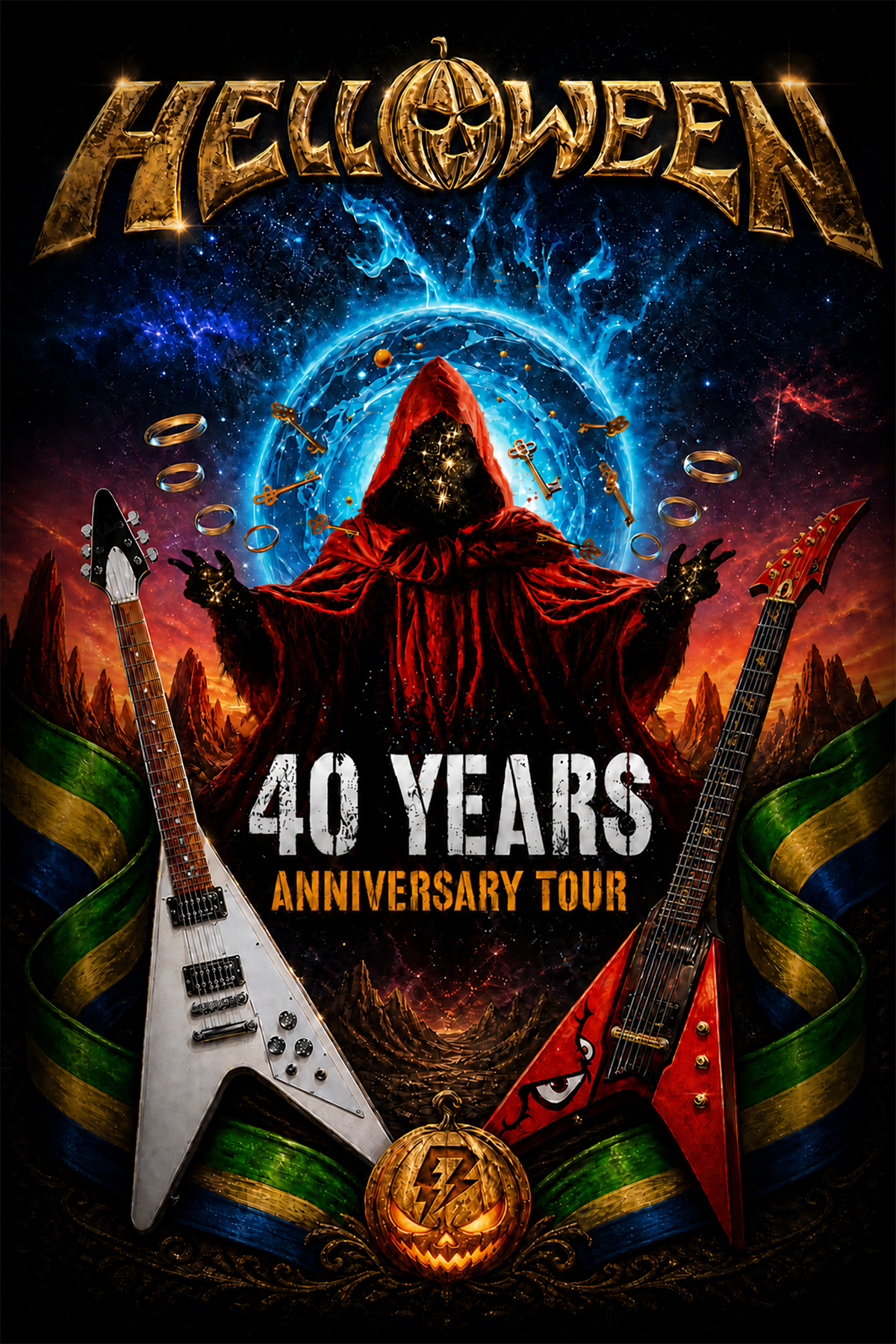Camiseta Helloween Tour Preta RIFF STUDIO