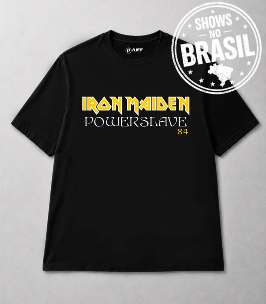 Camiseta IRON MAIDEN Powerslave 84 preto RIFF STUDIO