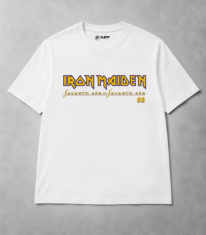 Camiseta IRON MAIDEN 7 Son 88 branca RIFF STUDIO
