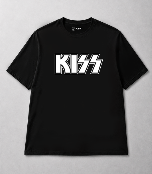 Camiseta KISS logo preto RIFF STUDIO