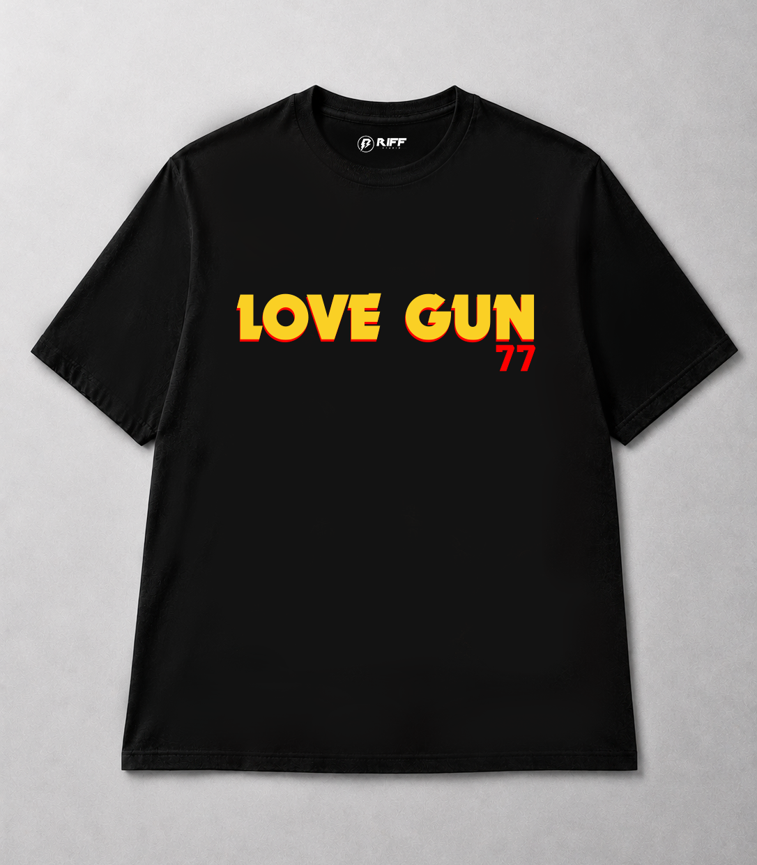 Camiseta KISS Love Gun 77 branco RIFF STUDIO