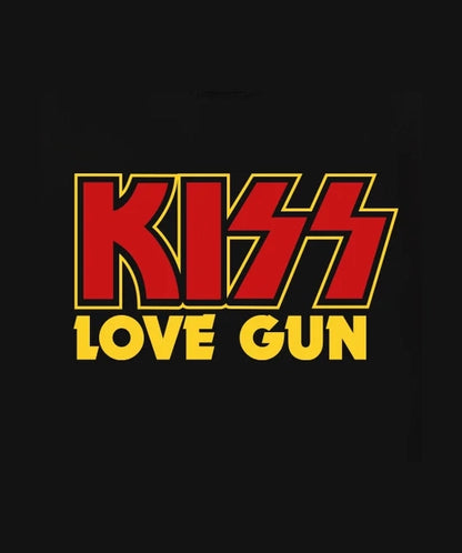 Camiseta KISS Love Gun preta RIFF STUDIO