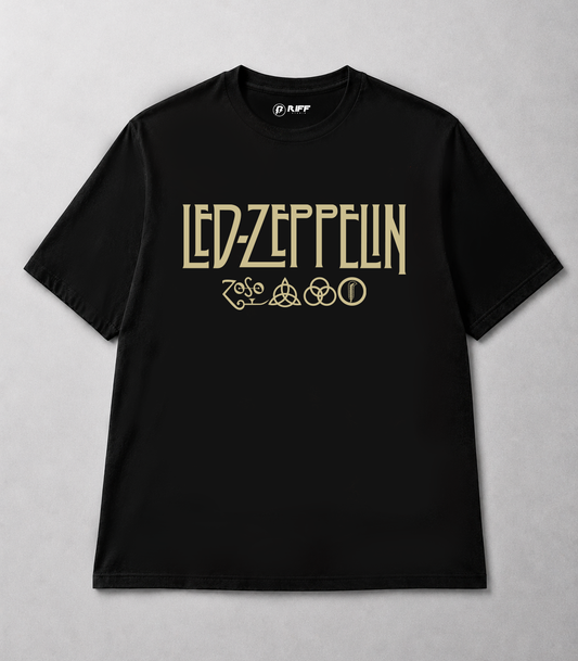 Camiseta LED ZEPPELIN Symbols preto RIFF STUDIO