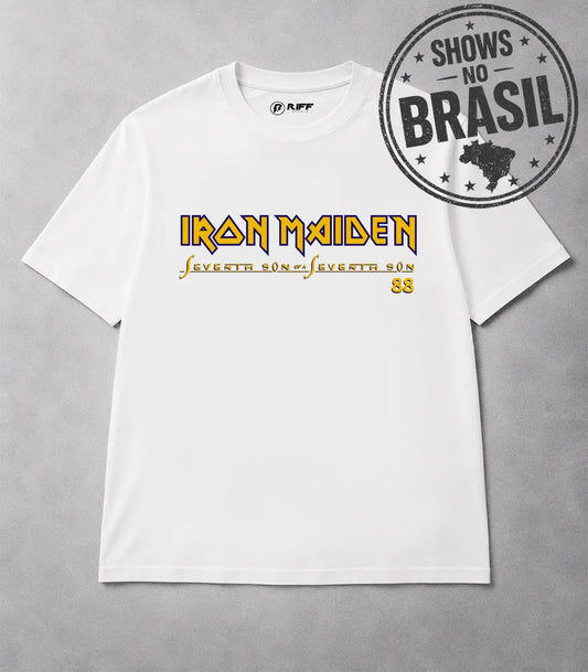 Camiseta IRON MAIDEN 7 Son 88 branca RIFF STUDIO