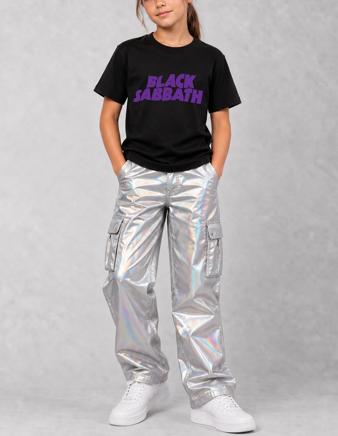 Camiseta Infantil Black Sabbath Preta RIFF STUDIO