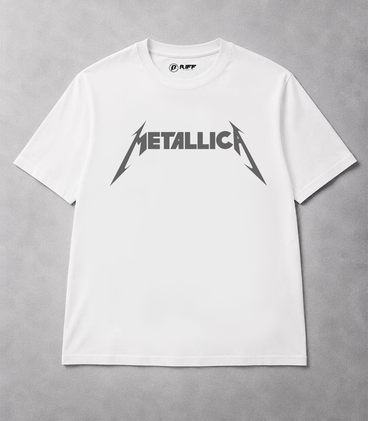 Camiseta METALLICA branca RIFF STUDIO