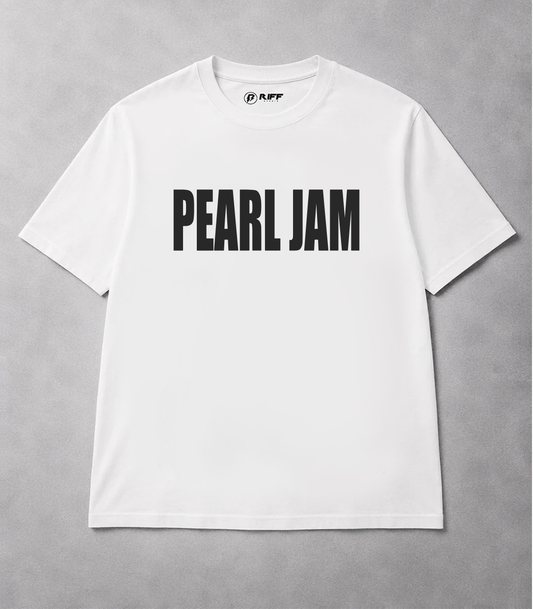 Camiseta PEARL JAM LOGO branco RIFF STUDIO