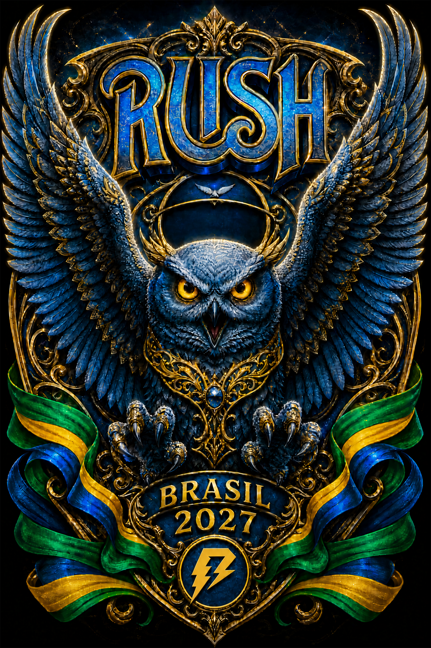 Camiseta RUSH Brasil 2027 Preta RIFF STUDIO