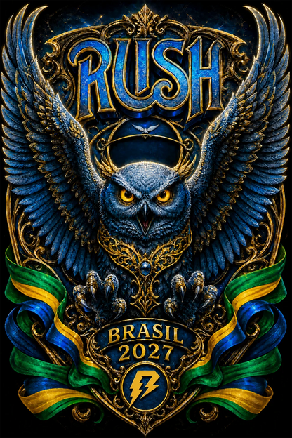 Camiseta Infantil RUSH Brasil 2027 Preta RIFF STUDIO