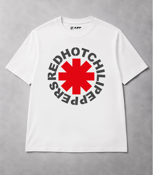 Camiseta RED HOT CHILLI PEPPERS branco RIFF STUDIO