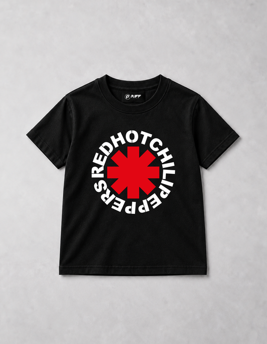 Camiseta Infantil Red Hot Chilli Peppers Preta RIFF STUDIO