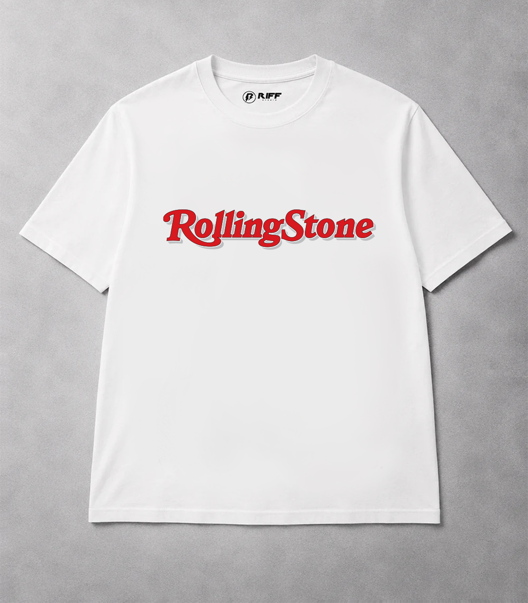 Camiseta ROLLING STONE branco RIFF STUDIO
