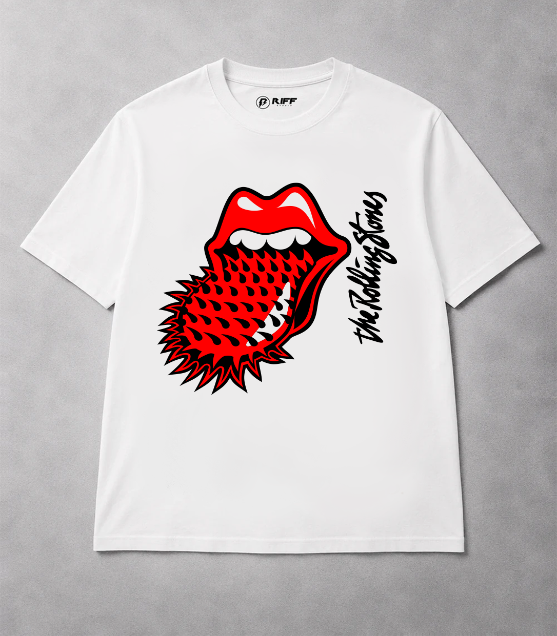 Camiseta THE ROLLING STONES Tongue branco RIFF STUDIO