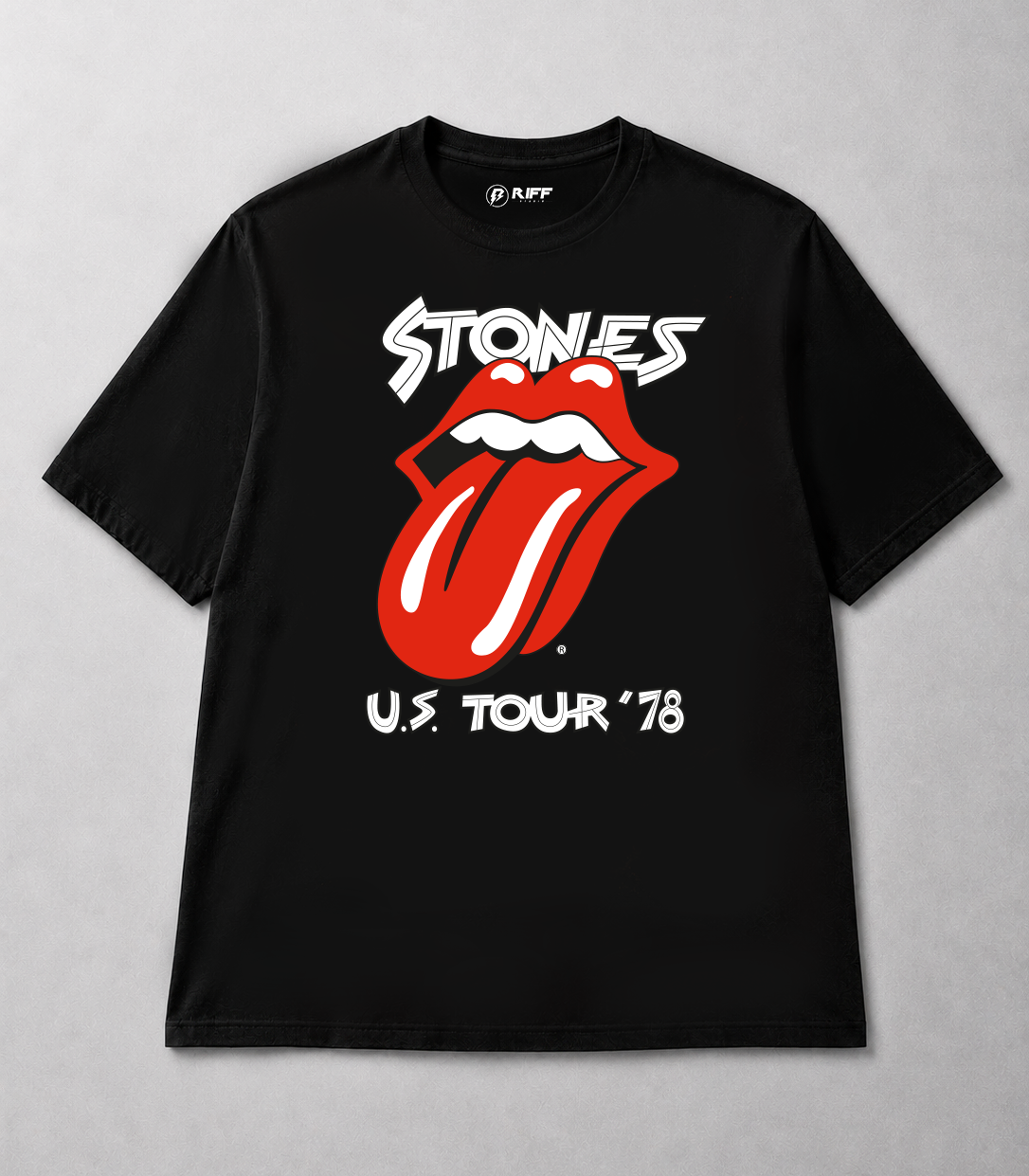 Camiseta THE ROLLING STONES Tour 78 preto RIFF STUDIO
