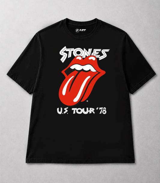 Camiseta THE ROLLING STONES Tour 78 preto RIFF STUDIO