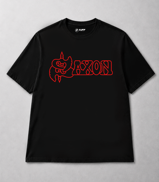 Camiseta SAXON preto RIFF STUDIO
