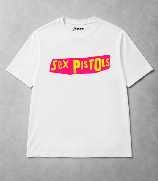 Camiseta SEX PISTOLS branco RIFF STUDIO