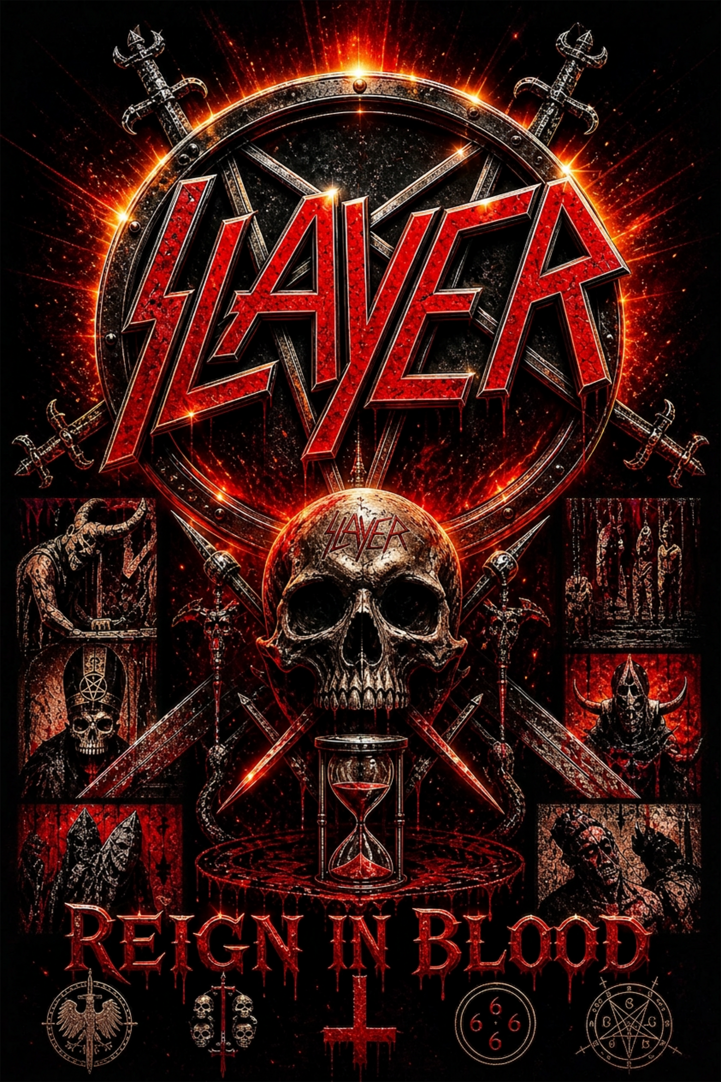 Camiseta Slayer Reign in Blood Preta RIFF STUDIO
